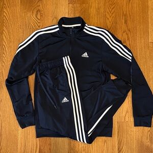 Adidas Men's Dark Blue Track Jacket and pants set
